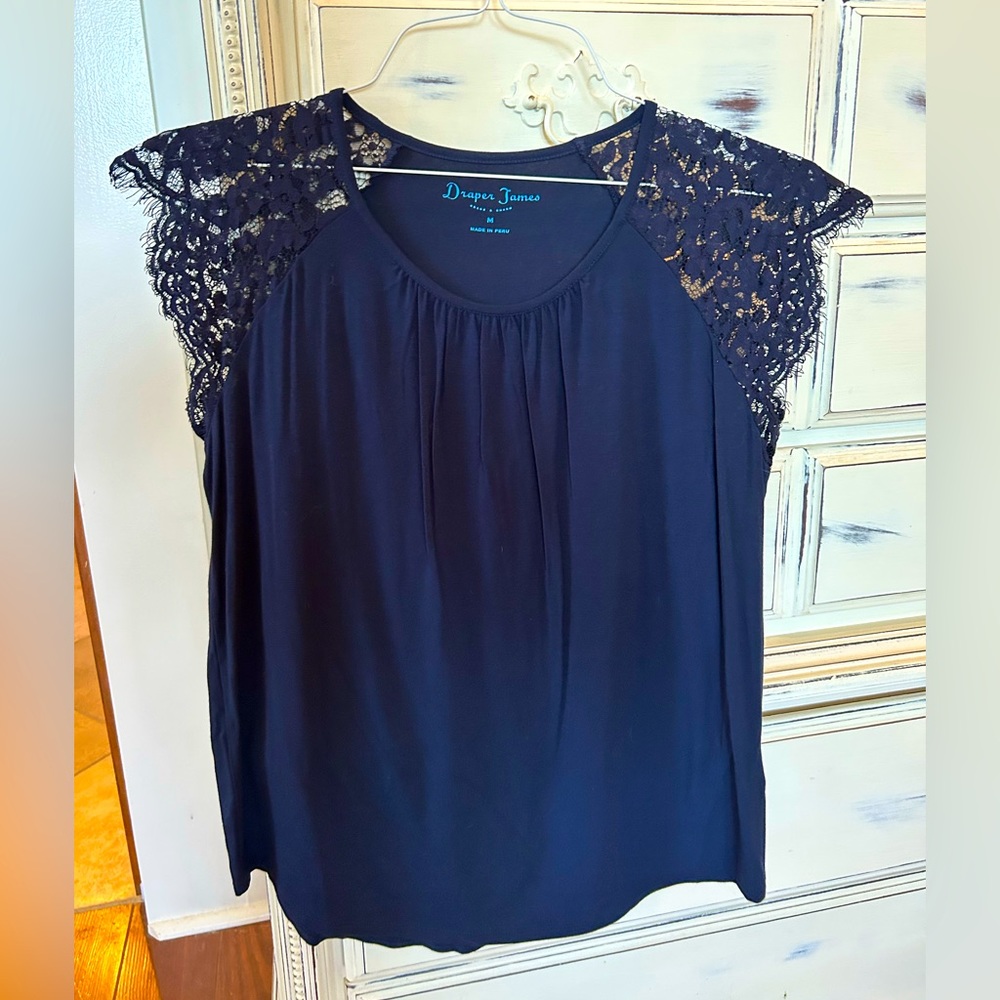 Draper James lace sleeve tee shirt